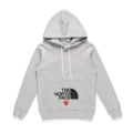 C157C Hooded Gray Pocket Red Heart