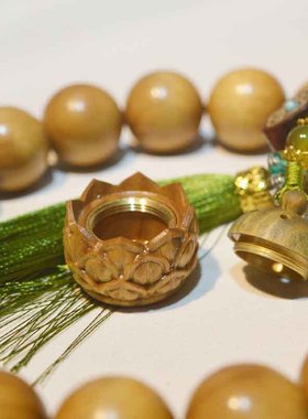 金丝楠木念珠手持文玩绿