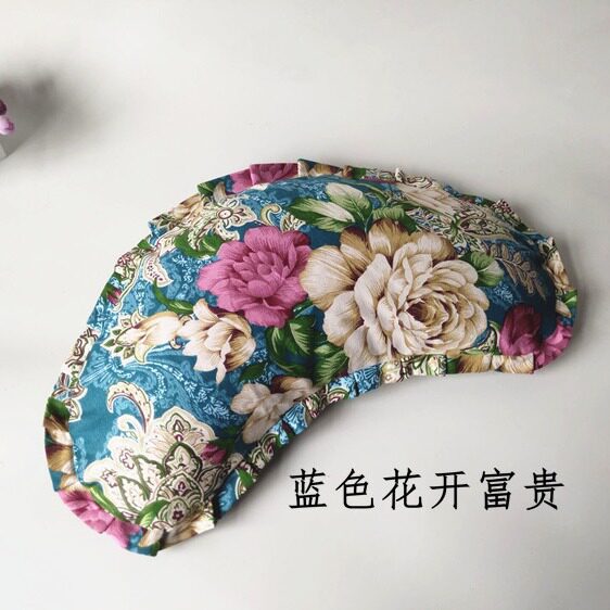 Cotton coarse Crescent pillowcase neck protection pillowcase cervical vertebra pillowcase moxibustion neck protection pillow health traction pillow Palace pillow wholesale