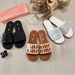 Sheepskin Version! Amin's Holiday Woven Flat Sandals for Women, Summer Outdoor Beach Slippers with Color-Blocking Design