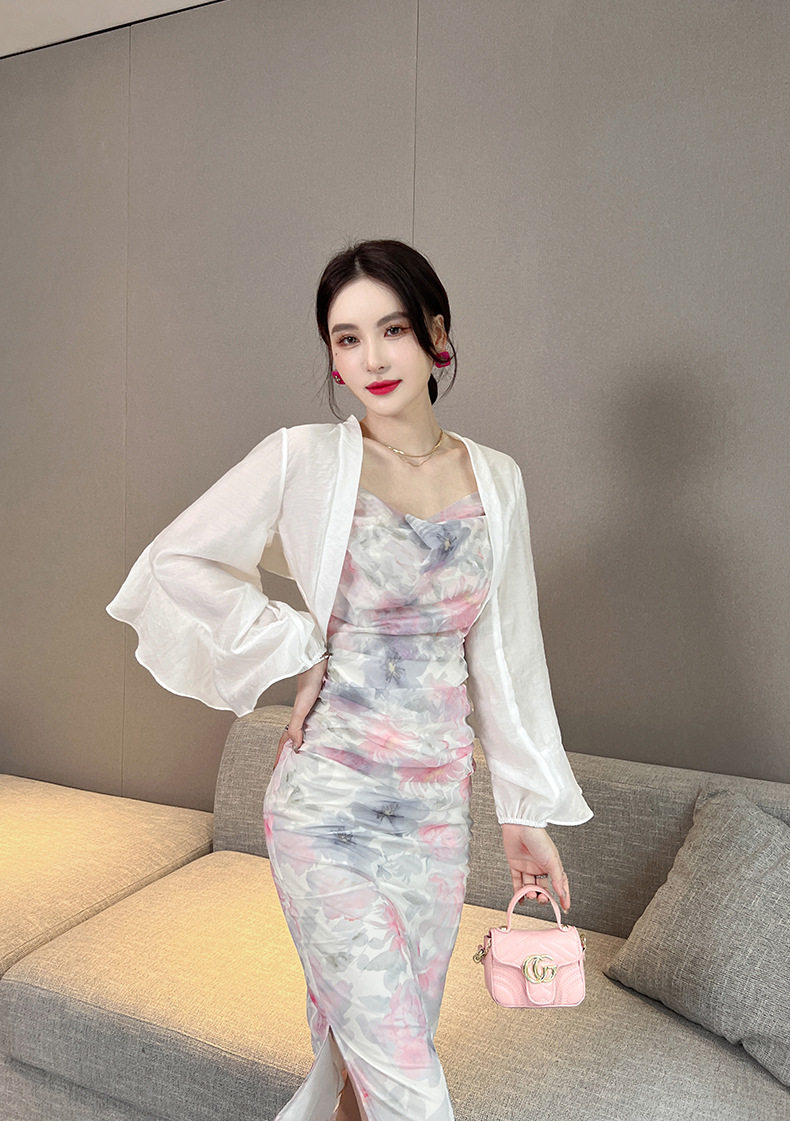 Áo khoác cardigan nữ ngắn tay mỏng nhẹ chống nắng du lịch phong cách phương Tây — [Đen], [Trắng], [Kaki] chi tiết 14