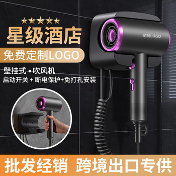 Hotel Hair Dryer Wall-Mounted All-In-One Home Dormitory Hotel Dedicated High-Power Hot and Cold Air Hair Dryer Cross-Border