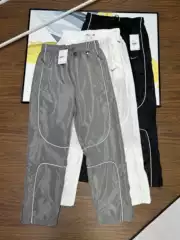 Nike Collaboration Reflective Men's Casual Pants with Swoosh Reflective Stripes - Couple Athletic Pants