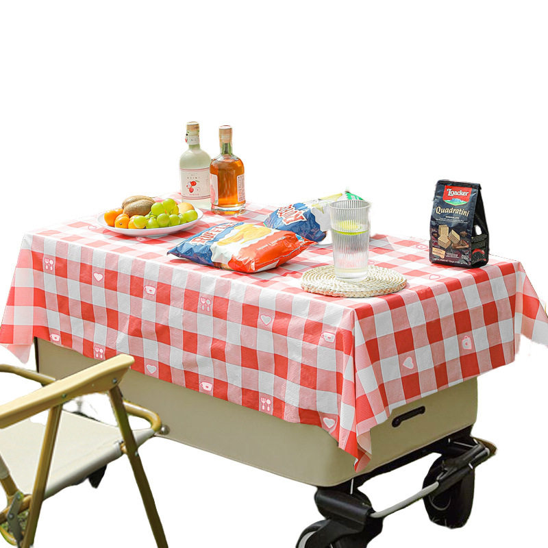 Disposable Tablecloth Outdoor Stone Cloth Camping Picnic Folding Trolley Table Mat Rectangular Thickeneded Tablecloth