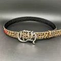 Letter leopard print with red