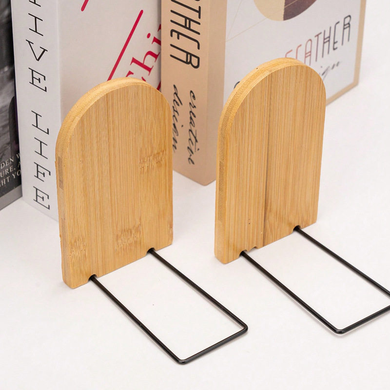 Bamboo Bookend Creative Wooden Bookend Student Bookend Storage Bookshelf Cute Bookend Wholesale