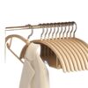 Non-Slip Semi-Circular Clothes Hanger for Home Use, Anti-Shoulder Marks, Traceless Clothes Hanger, Plastic-Coated Stainless Steel, Thickened and Reinforced, Curved Clothes Drying Rack