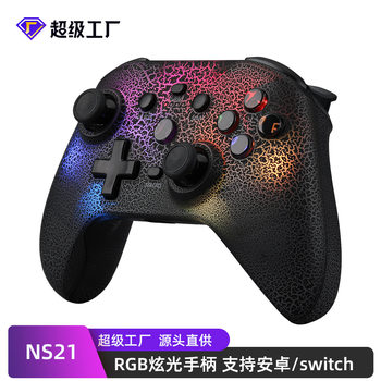 NS21 dazzling RGB light effect gamepad support ios/Android/computer PC/switch with programming buttons