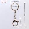 All-match metal round key ring with chain with lobster key ring with sheep eye nail key chain accessories