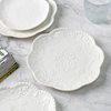 New embossed ceramic western food Nordic dish plate household ceramic tableware microwave oven tableware export original