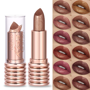 Metallic lipstick YABAOLIAN cross-border Amazon makeup explosions lip gloss flash gold non-stick cup lipstick