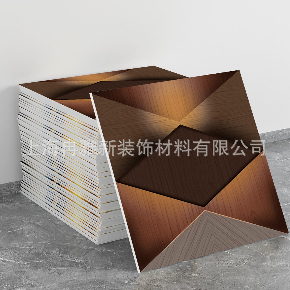 跨境外贸仿大理石鎏金3d墙面翻新装饰贴纸防油防水墙纸自粘瓷砖贴