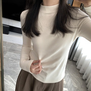 Spring is not too late ~ protein cashmere fever backing super comfortable thickened winter solid color semi-high collar shoulder