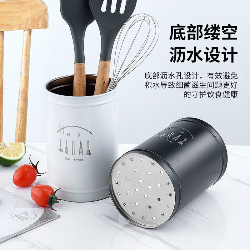ins style cross-border creative stainless steel chopsticks holder chopsticks Jar Kitchen tableware storage storage draining tube wholesale