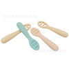 Manufacturer's 2-piece Silicone Spoon Set, Food-grade Soft Food Supplement Spoon for Eating, Newborn Feeding Puree Rice Cereal Kidsren's Spoon
