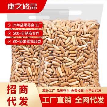 AA Brazil Pine Nut Canned Bag Thin Shell Easy to Peel Hand Peel Original Pine Nut Crispy Fried Snacks Wholesale