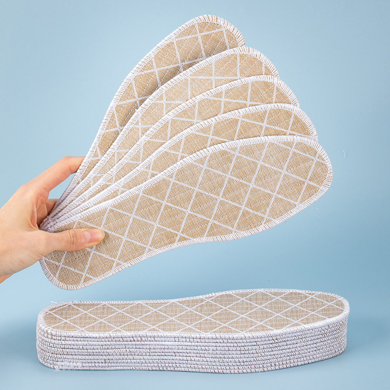 Yongsheng Apocynum All-Season Sweat-Absorbent, Breathable, Shock-Absorbing, Massage-Scented Insoles, Non-Slip Full Cushion