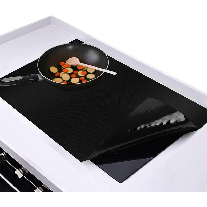 2025 new cross-border tailable black induction cooker protection pad environmentally friendly non-slip anti-fouling anti-oil electric heating plate protection