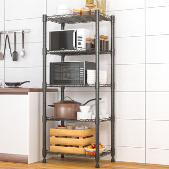 Cross-border Kitchen Storage Rack Floor Multi-layer Thickened Oven Microwave Oven Seasoning Storage Multi-functional Storage Rack