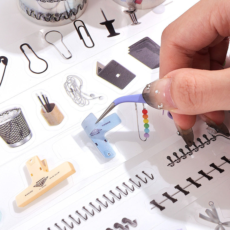 Chengpin time filing series-hand account tool second bullet tape diy hand account base stickers 6 models