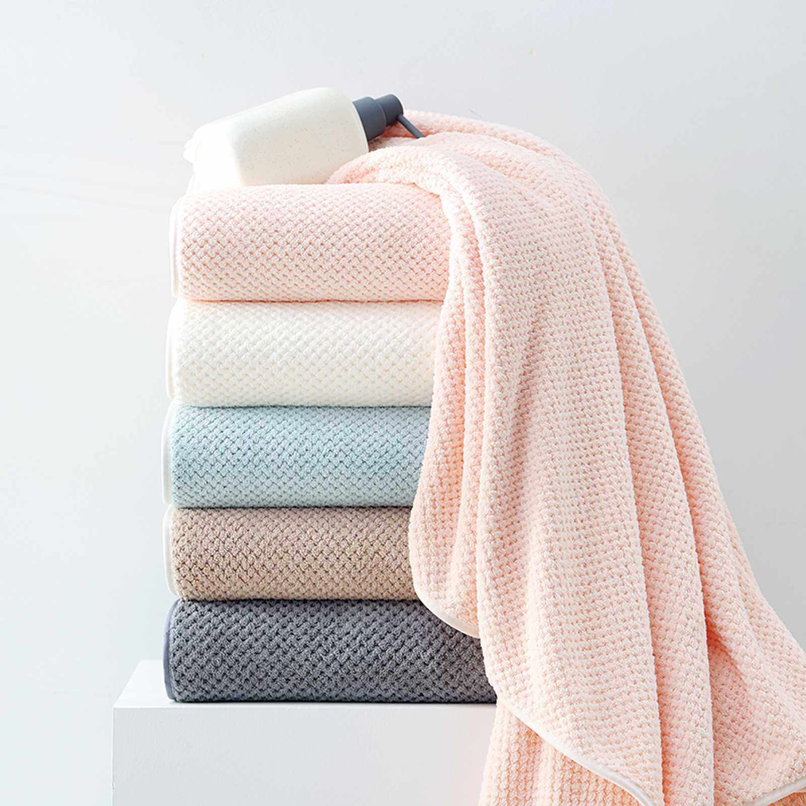 Coral Velvet Towel, Bath Towel, Enlarged Pineapple Plaid Bath Towel, Women's Beach Towel, Water-Absorbent, Quick-Drying, Wanglibao Kidsren's Towel