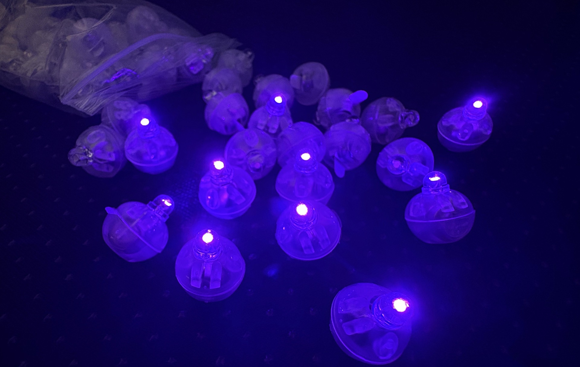 LED七彩发光圆球灯电子闪光汽球灯发簪步摇钥匙扣装饰小灯球跨境