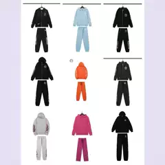 Chrome Heart Spring & Fall New Printed Loose Hooded Pullover Sweatshirt and Sweatpants Suit for Men and Women