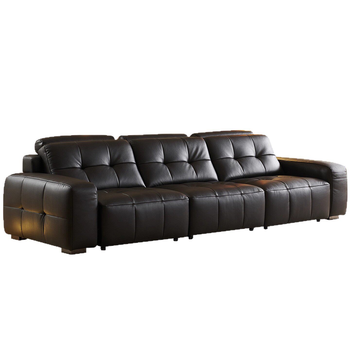 意式极简劳伦斯零靠墙真皮多功能智能电动沙发头层牛皮可伸缩调节