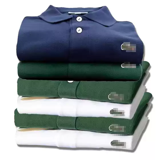 Summer Men's T-Shirt Polo Shirt Pure Cotton Export T-Shirt Plus Size Men's Lapel Short-Sleeved T-Shirt Summer T-Shirt Orange
