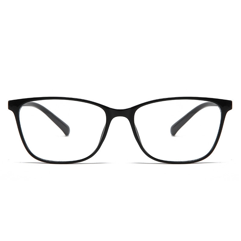2025 New Model 17195 Universal Fashionable Internet Celebrity Lightweight Student Style Square Transparent Light-Colored Tr90 Eyeglass Frame