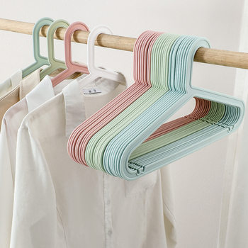 Adult Hanger Thickened Flat Clothes Rack Hanger Support Nordic Household Seamless Clothes Hanger Plastic Clothes Hanger