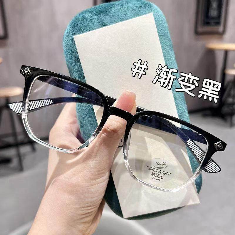 New Style Crowe Family Retro Ultra-Light Anti-Blue Light Glasses Frame Hong Kong Style Unisex Retro Literary Anti-Blue Light Glasses