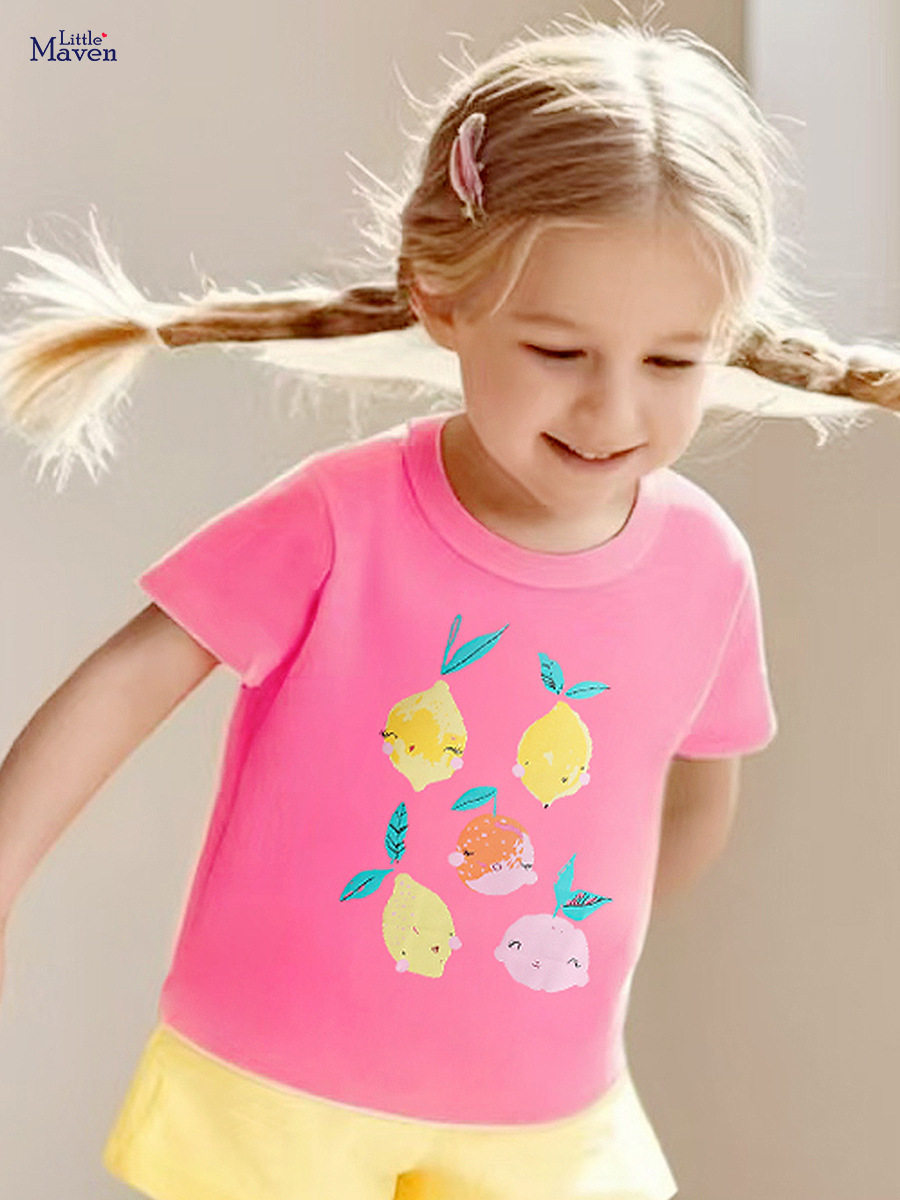 女童T恤可爱花朵宝宝上衣夏季短袖纯棉T恤批发