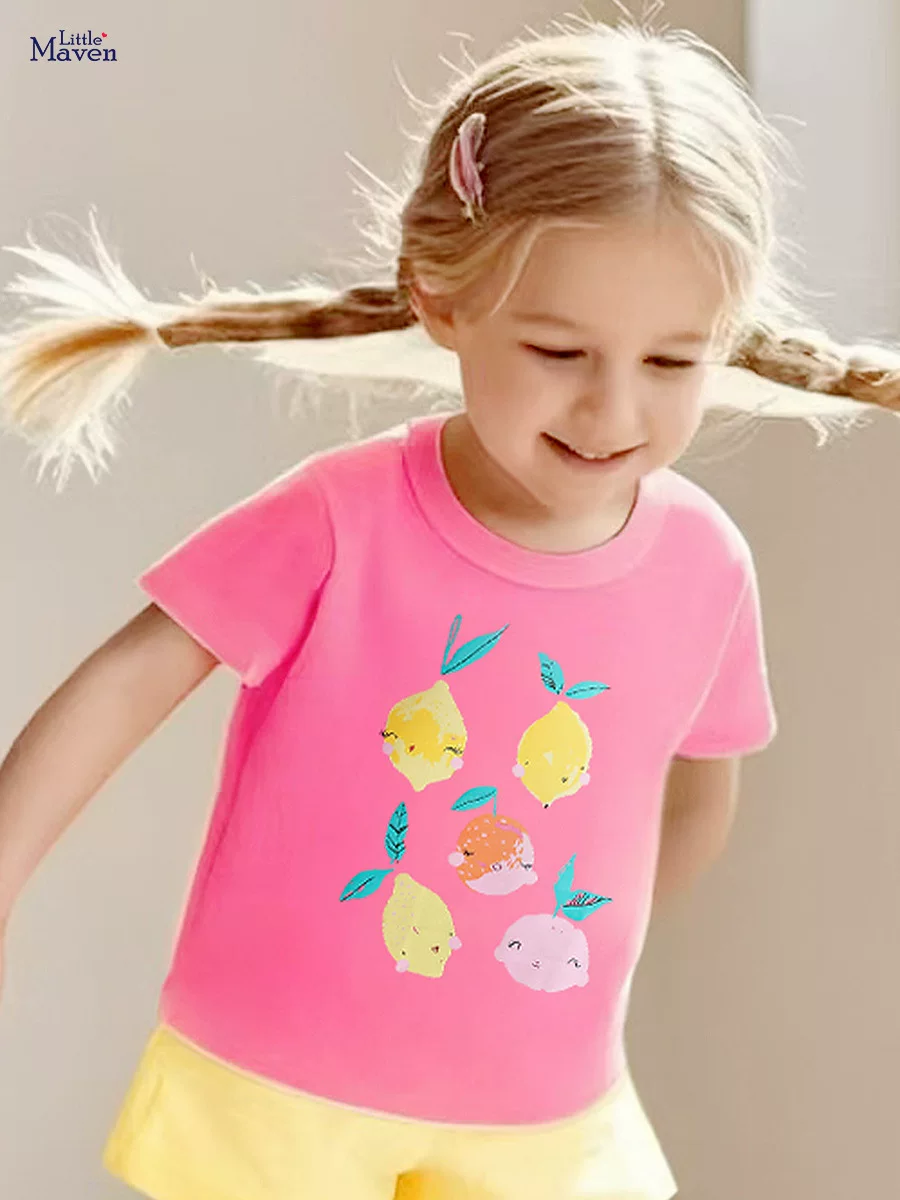 女童T恤可爱花朵宝宝上衣夏季短袖纯棉T恤批发