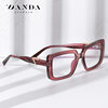 Bc910 New Fashion Glasses Frame for Women, European and American Trendy Brand Flat Mirrors, High-End Plate Legs, Can Be Equipped with Glasses