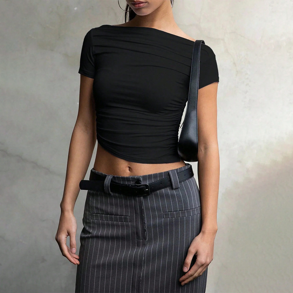 Slim Fit Asymmetrical Top Sexy Design Trendy Style Comfortable Fabric Perfect for Night Out or Casual Wear