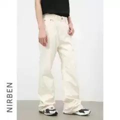 Nirben Denim | American black jeans men's high street vibe national tide Joker micro horn basic pants
