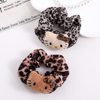 Trendy Autumn and Winter Leopard Print Cat Scrunchie for Girls, Ponytail Bun Hair Tie, Plush Hair Rope, Hair Accessory