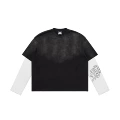 Fake two-piece long sleeves/old black