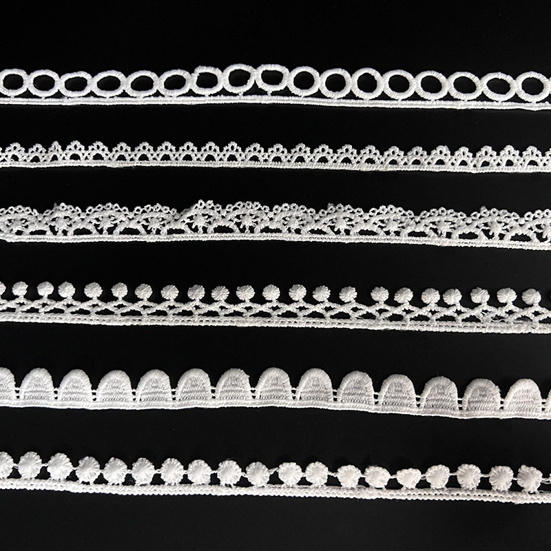 In-Stock Milk Silk Water-Soluble Embroidery Lace Single-Sided Lace Trim Handmade DIY Lingerie Wedding Dress Lolita Accessories