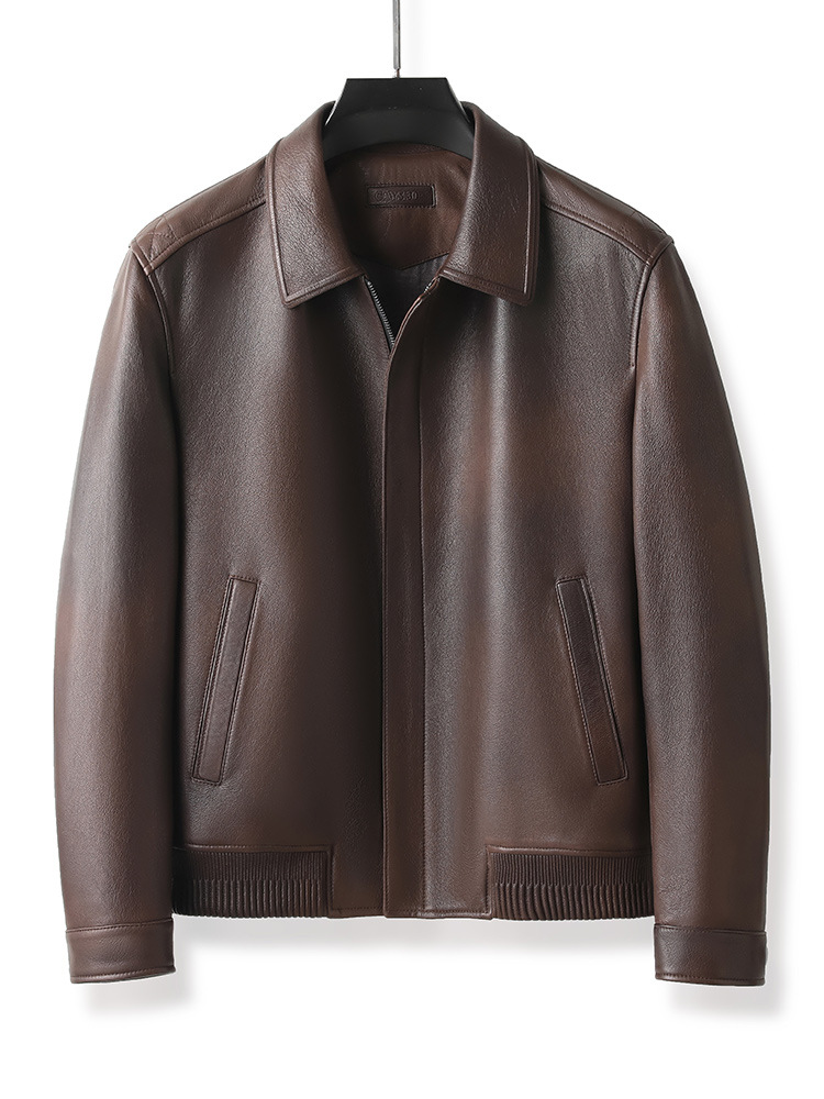 Áo Da Nam Chất Liệu Da Bò Hàng Mùa Xuân Thu Đông