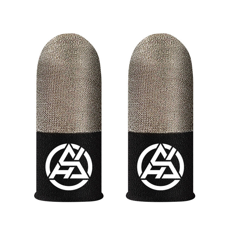 Dual Luminous Gaming Finger Sleeves Silver Fiber Breathable Anti-Sweat Continuous Touch Pubg King Streamer E-Sports Model