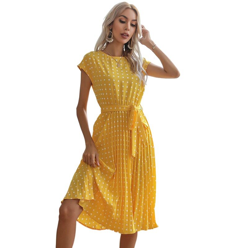 Polka Dot Dress Customizable Wholesale Stylish Design Perfect for Summer Events OEM ODM Available