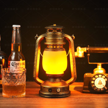 Rechargeable Bar Table Lamp, Bar Atmosphere Lamp, Creative Retro Horse Lantern, Outdoor Props, Camping Kerosene Lamp, Table Lamp, Lantern