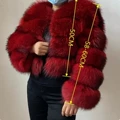 Red raccoon fur 4-section sleeve 5-section