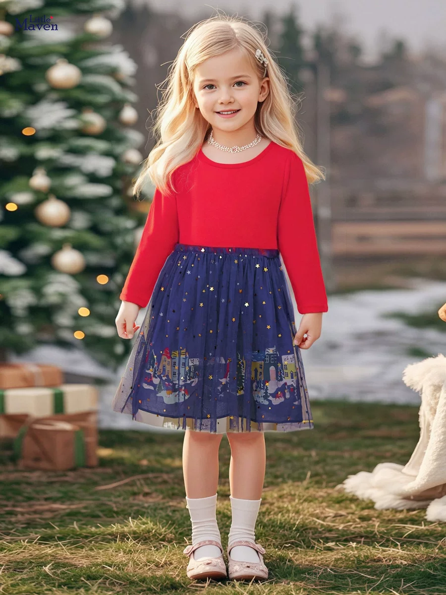New Girls' Autumn Dress, [Style] Little Girl's Tulle Skirt, Cartoon Stylish Sweet Kids' Dress