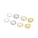 18K Real Gold Threading Closed Ring Connecting Ring Finishing Double Hole Pig Nose Ring Gold-Plated DIY Necklace Bracelet Accessories B06