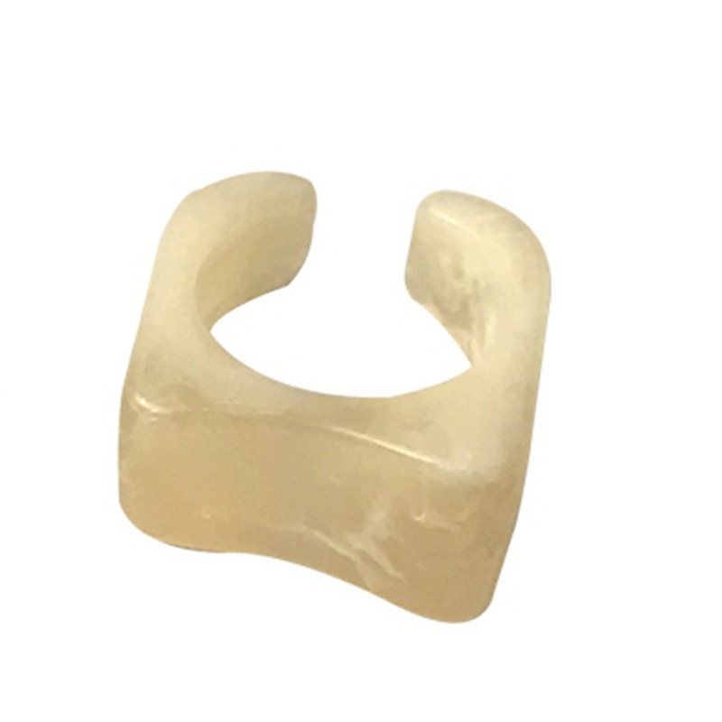 现货树脂醋酸戒指女混合彩色圆形方形指环套装外贸内销指圈批发