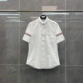 Double webbing poplin white shirt