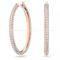 Full diamond rose gold white diamond earrings